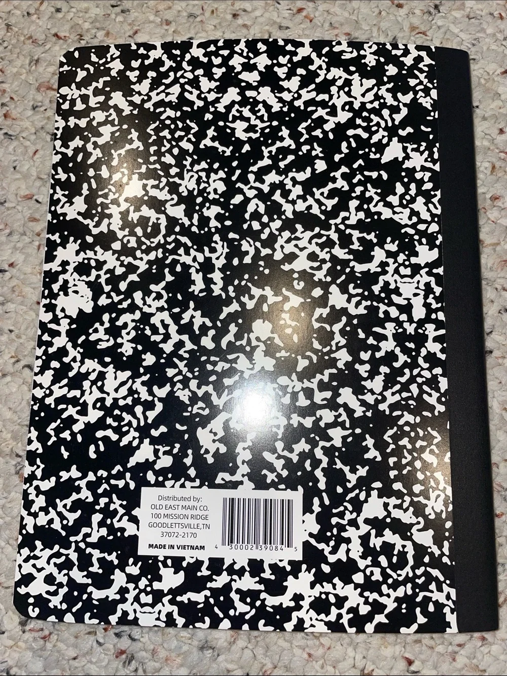Wide Ruled Black & White Composition Book - Classic Notebook